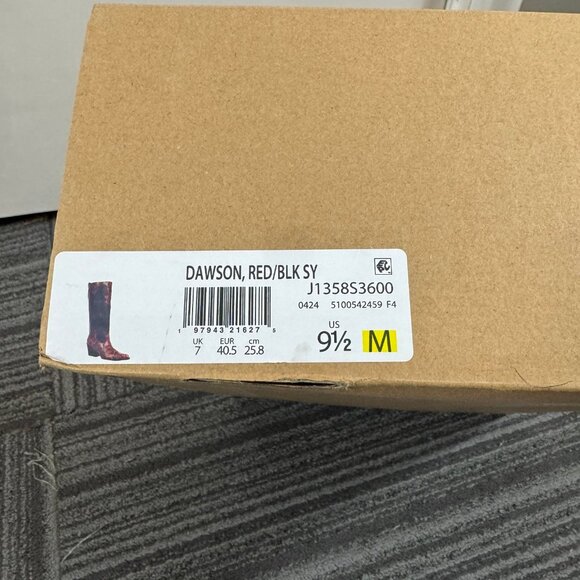 Zodiac “Dawson” Red & Black Snakeskin Western Boots | Size 9.5M | NEW - Picture 10 of 10